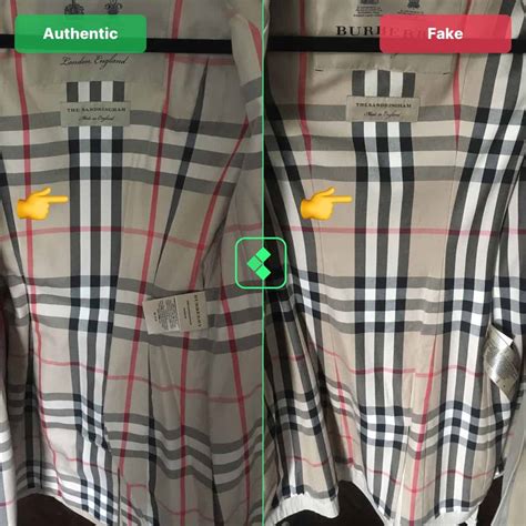 burberry button down real vs fake|how to authenticate burberry.